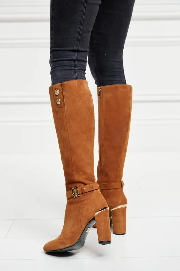 Women Marlborough Knee Boot Tan Holland Cooper Boots