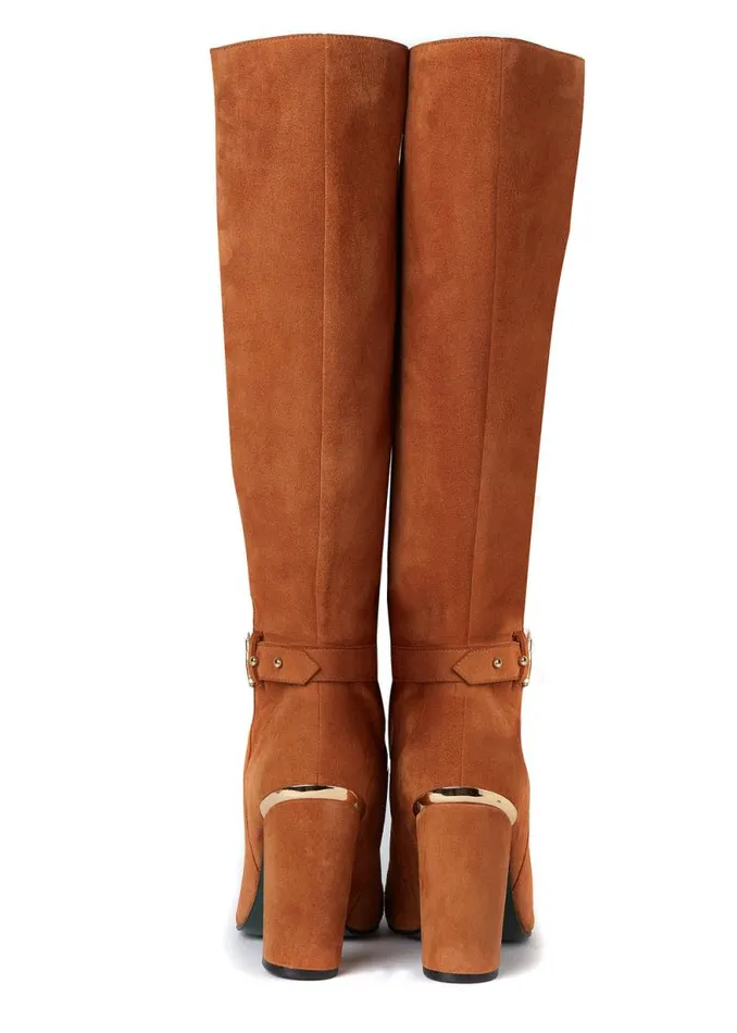 Women Marlborough Knee Boot Tan Holland Cooper Boots