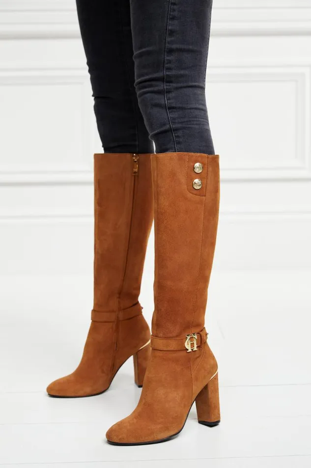 Women Marlborough Knee Boot Tan Holland Cooper Boots