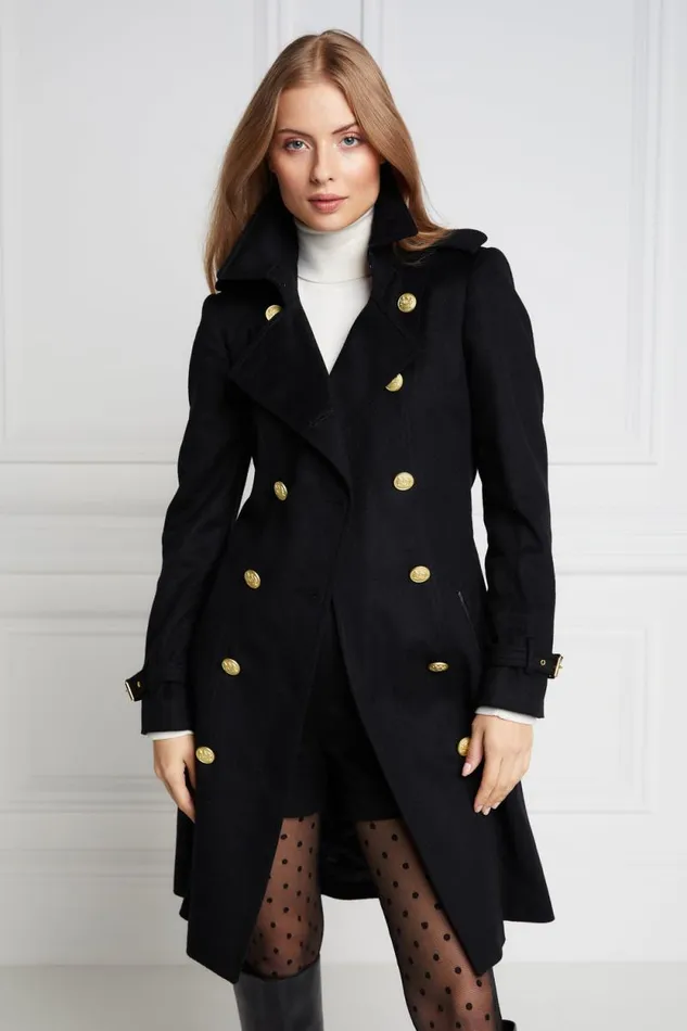 Women Marlborough Trench Coat Soft Black Holland Cooper Tailoring
