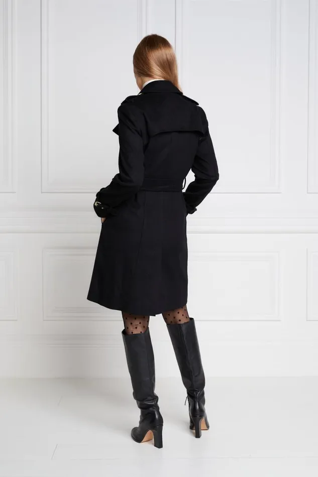 Women Marlborough Trench Coat Soft Black Holland Cooper Tailoring