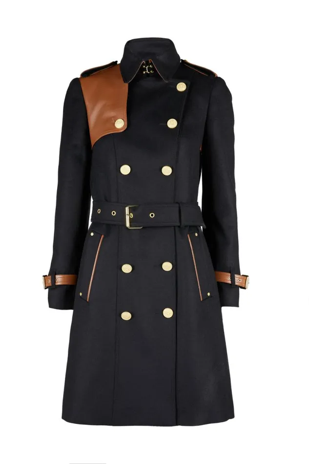 Women Marlborough Trench Coat Soft Black Tan Holland Cooper Trench Coats