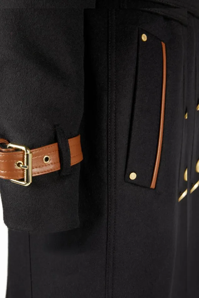 Women Marlborough Trench Coat Soft Black Tan Holland Cooper Trench Coats