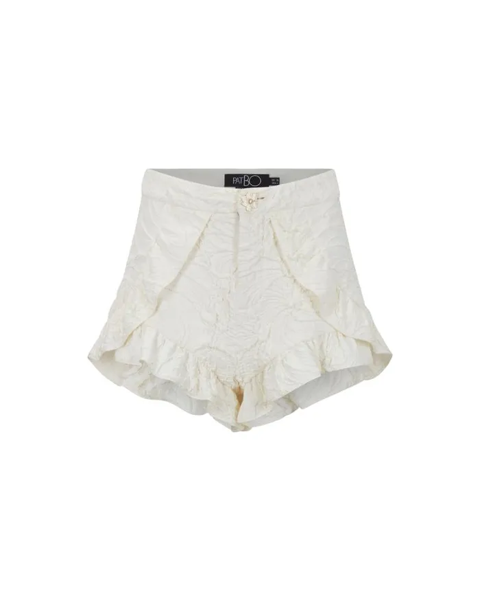Women Matching Sets PatBO Jacquard Shorts RUNWAY White