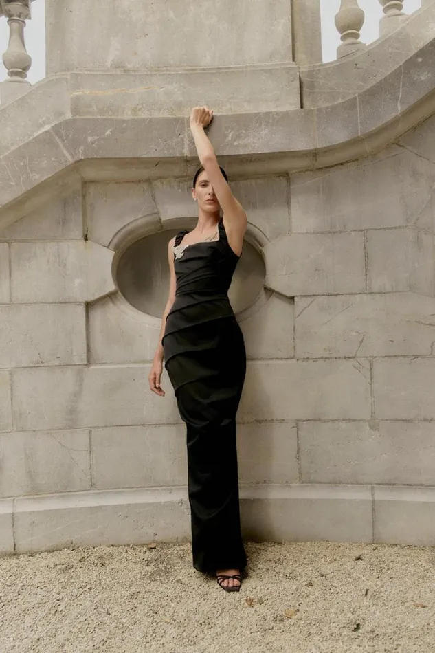 Women Maxi Dresses Rachel Gilbert Rhodes Gown Black Women Maxi Dresses Rachel Gilbert Rhodes Gown Black