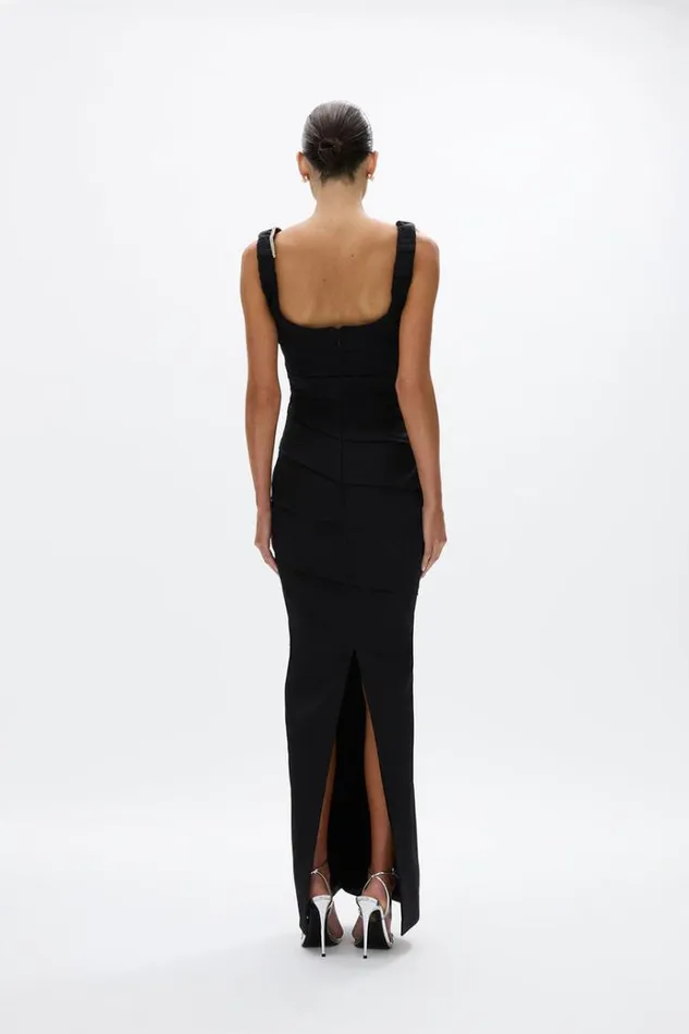 Women Maxi Dresses Rachel Gilbert Rhodes Gown Black Women Maxi Dresses Rachel Gilbert Rhodes Gown Black