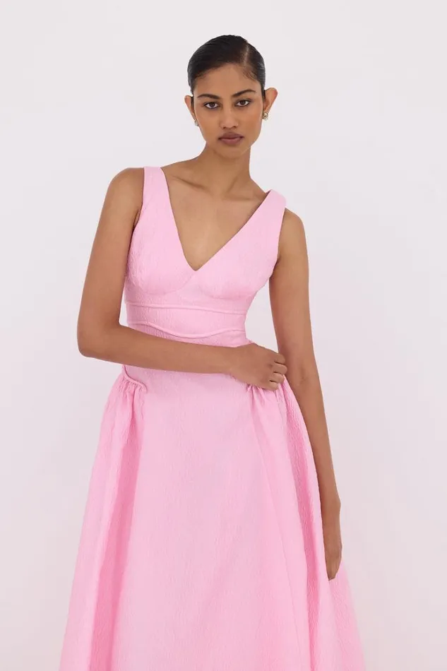 Women Maxi Dresses Rachel Gilbert Sophia Gown Baby Pink Women Maxi Dresses Rachel Gilbert Sophia Gown Baby Pink