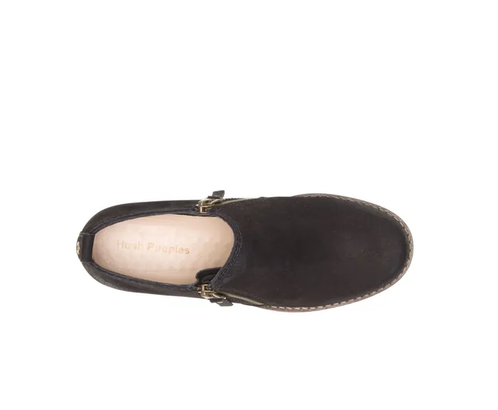 Women Mazin Cayto Black Nubuck Boots Hush Puppies