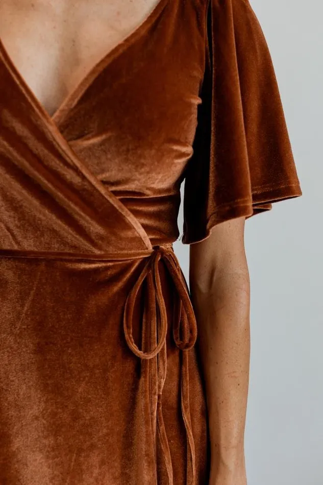 Women Meghan Velvet Wrap Maxi Dress Spice Baltic Born Maxi Dresses Women Meghan Velvet Wrap Maxi Dress Spice Baltic Born Maxi Dresses