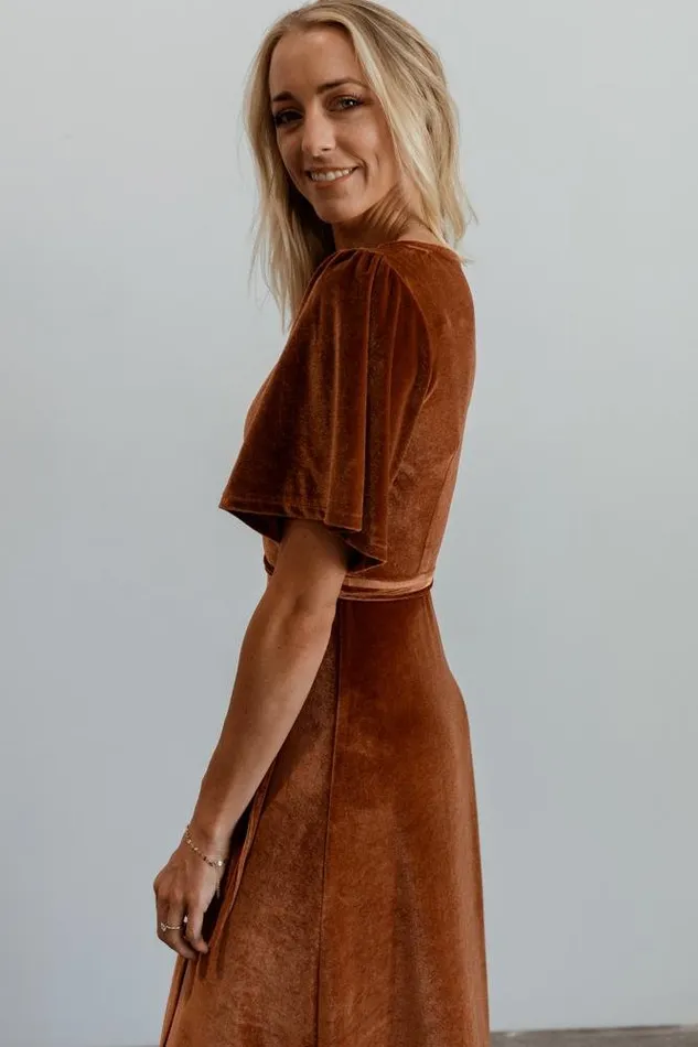 Women Meghan Velvet Wrap Maxi Dress Spice Baltic Born Maxi Dresses Women Meghan Velvet Wrap Maxi Dress Spice Baltic Born Maxi Dresses