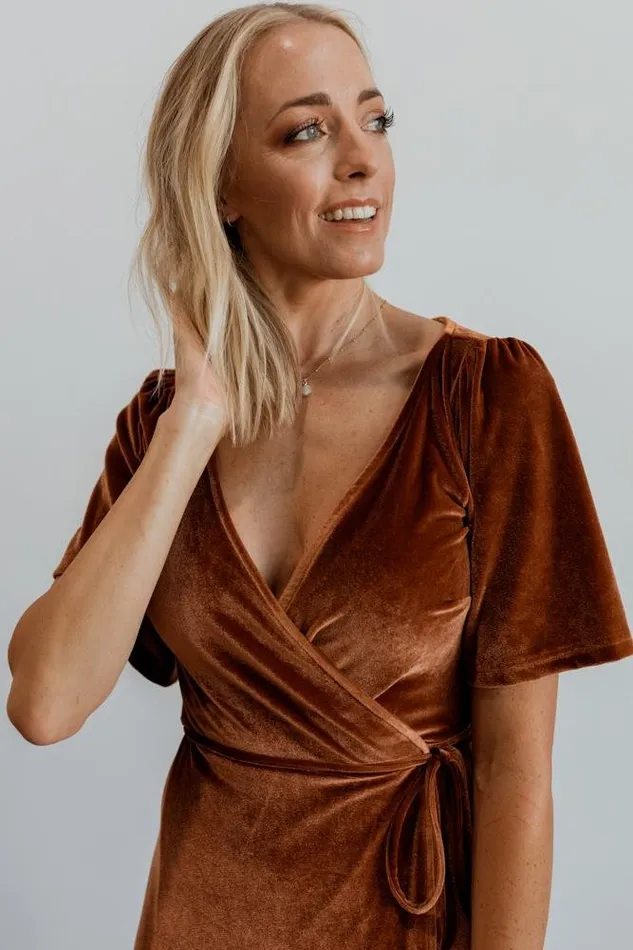 Women Meghan Velvet Wrap Maxi Dress Spice Baltic Born Maxi Dresses Women Meghan Velvet Wrap Maxi Dress Spice Baltic Born Maxi Dresses