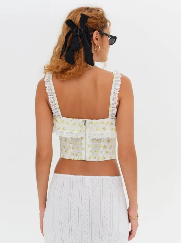 Women Melanie Corset Top Yellow For Love and Lemons Tops Women Melanie Corset Top Yellow For Love and Lemons Tops