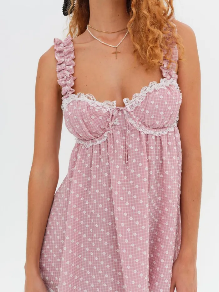 Women Melanie Mini Dress Pink For Love and Lemons Dresses Women Melanie Mini Dress Pink For Love and Lemons Dresses