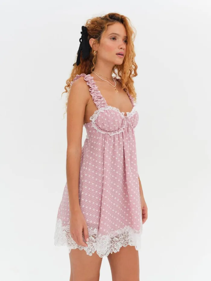 Women Melanie Mini Dress Pink For Love and Lemons Dresses Women Melanie Mini Dress Pink For Love and Lemons Dresses