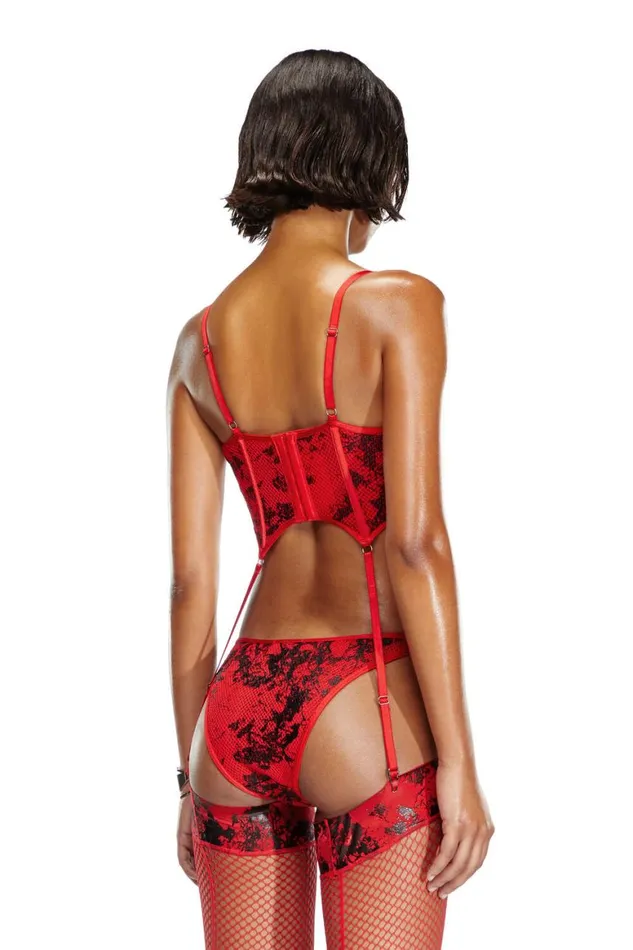 WomenMen Diesel Underwear and Socks FISHNETBUSTIER Redblack WomenMen Diesel Underwear and Socks FISHNETBUSTIER Redblack