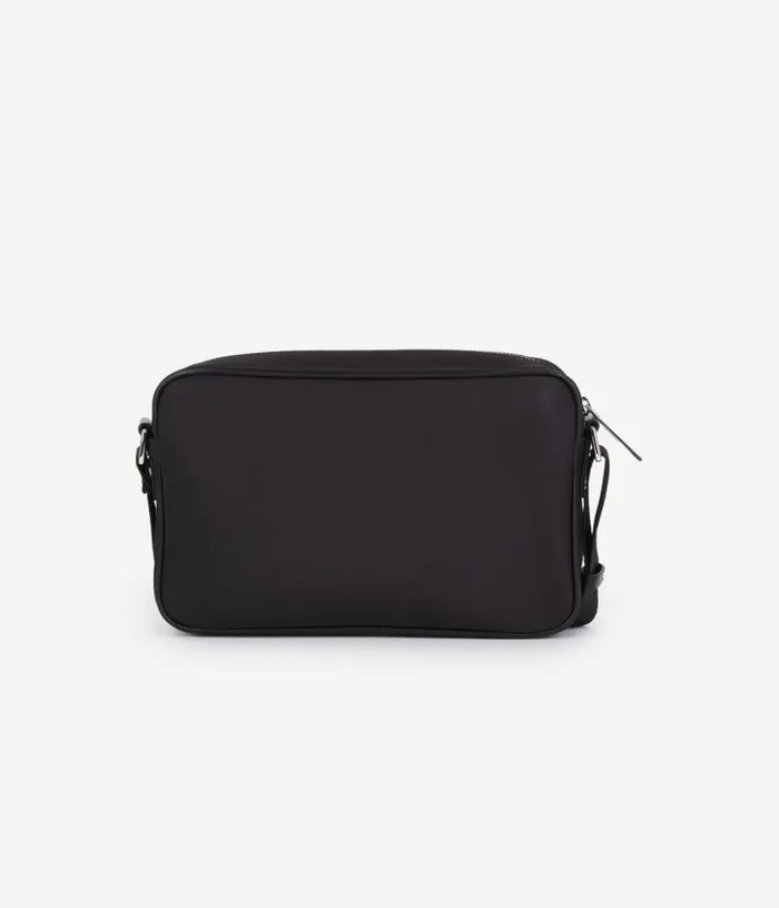 Women Messenger Bag In Black Leather And Nylon Fiber THE KOOPLES Bags