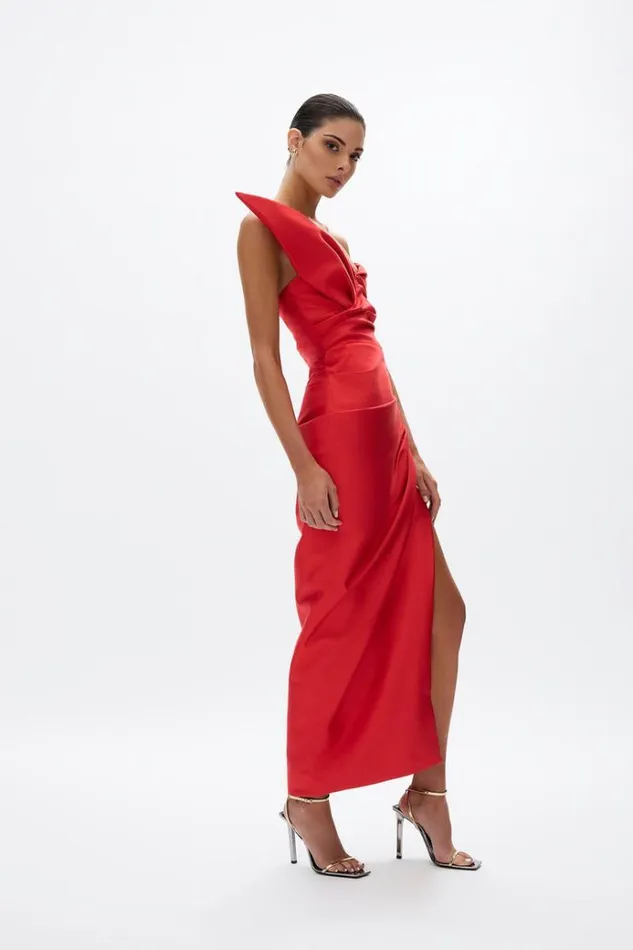Women Midi Dresses Rachel Gilbert Anders Dress Red Women Midi Dresses Rachel Gilbert Anders Dress Red