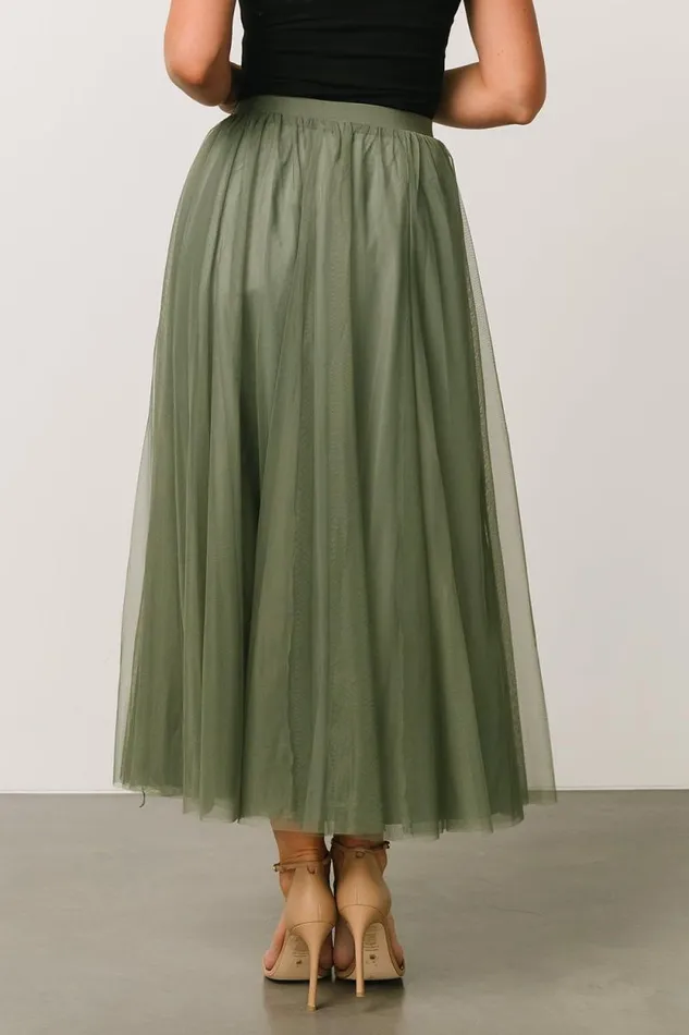 Women Mila Tulle Skirt Dark Sage Baltic Born Tulle Styles Women Mila Tulle Skirt Dark Sage Baltic Born Tulle Styles