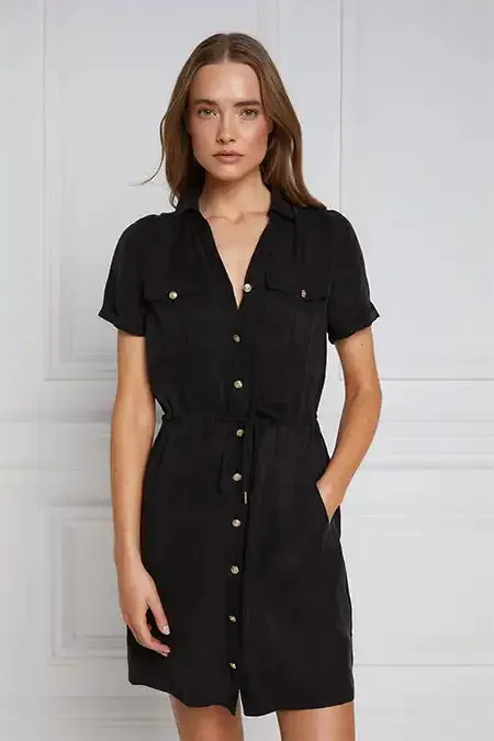 Women Military Shirt Dress Black Holland Cooper Dresses Women Military Shirt Dress Black Holland Cooper Dresses