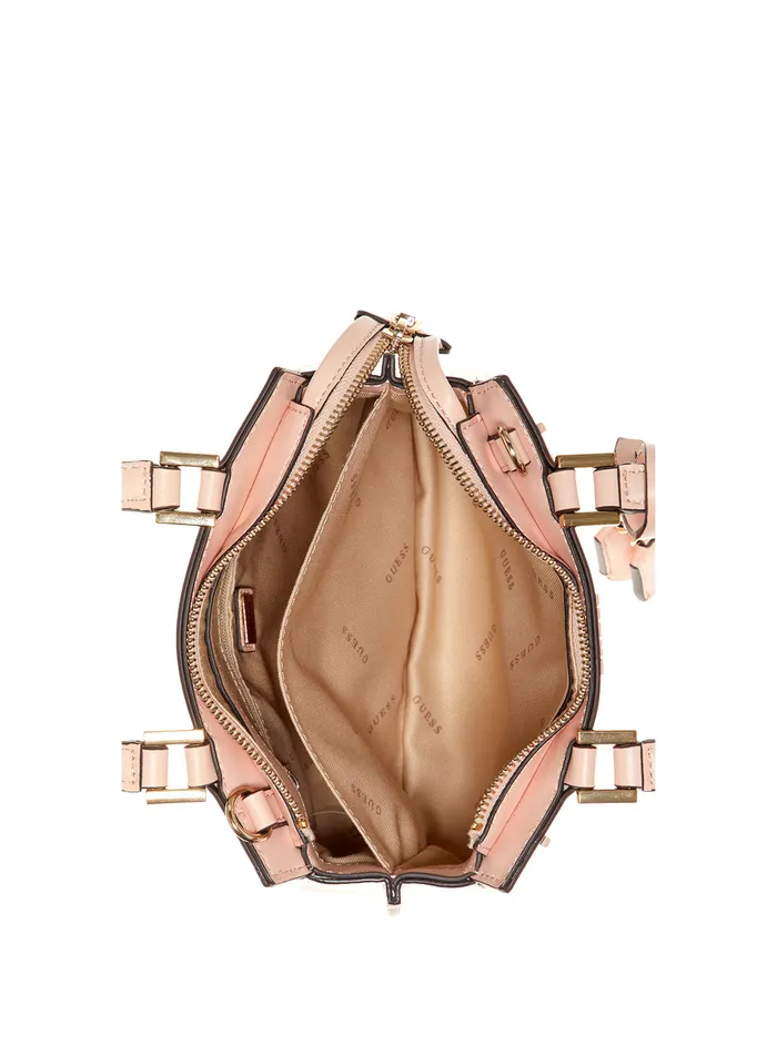 Women Mini Bags GUESS Pink Katey Mini Satchel Bag Women Mini Bags GUESS Pink Katey Mini Satchel Bag