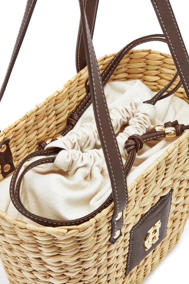 Women Mini Paloma Straw Tote Chocolate Holland Cooper Bags Women Mini Paloma Straw Tote Chocolate Holland Cooper Bags