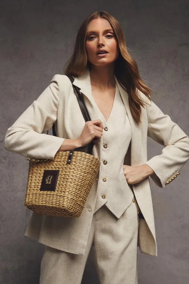 Women Mini Paloma Straw Tote Chocolate Holland Cooper Bags Women Mini Paloma Straw Tote Chocolate Holland Cooper Bags