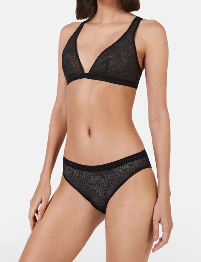 Women Monogram Mesh Bikini Briefs Black Stella McCartney Lingerie And Sleepwear Women Monogram Mesh Bikini Briefs Black Stella McCartney Lingerie And Sleepwear
