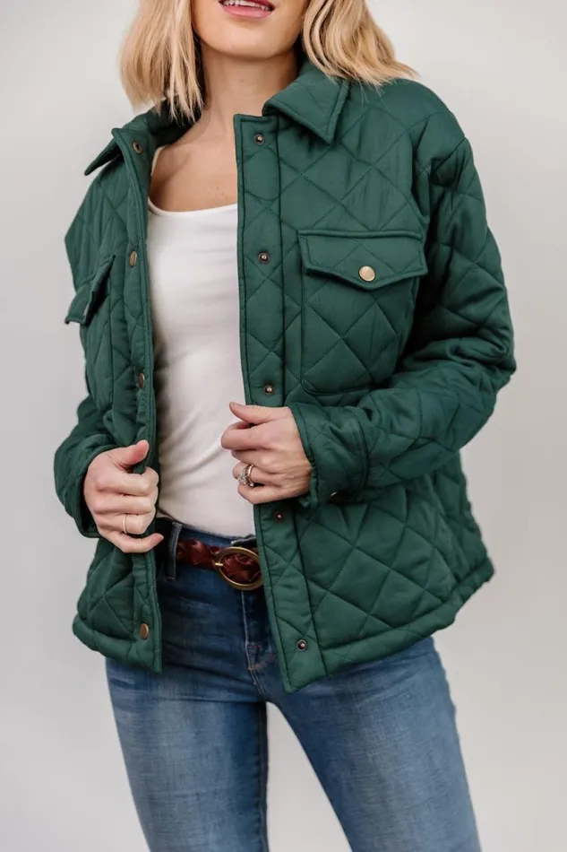 Women Nadia Button Up Jacket Emerald Baltic Born Outerwear