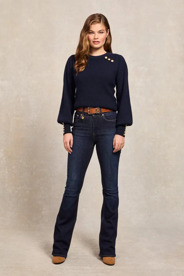 Women Naomi Crew Neck Knit Ink Navy Holland Cooper Knitwear Women Naomi Crew Neck Knit Ink Navy Holland Cooper Knitwear