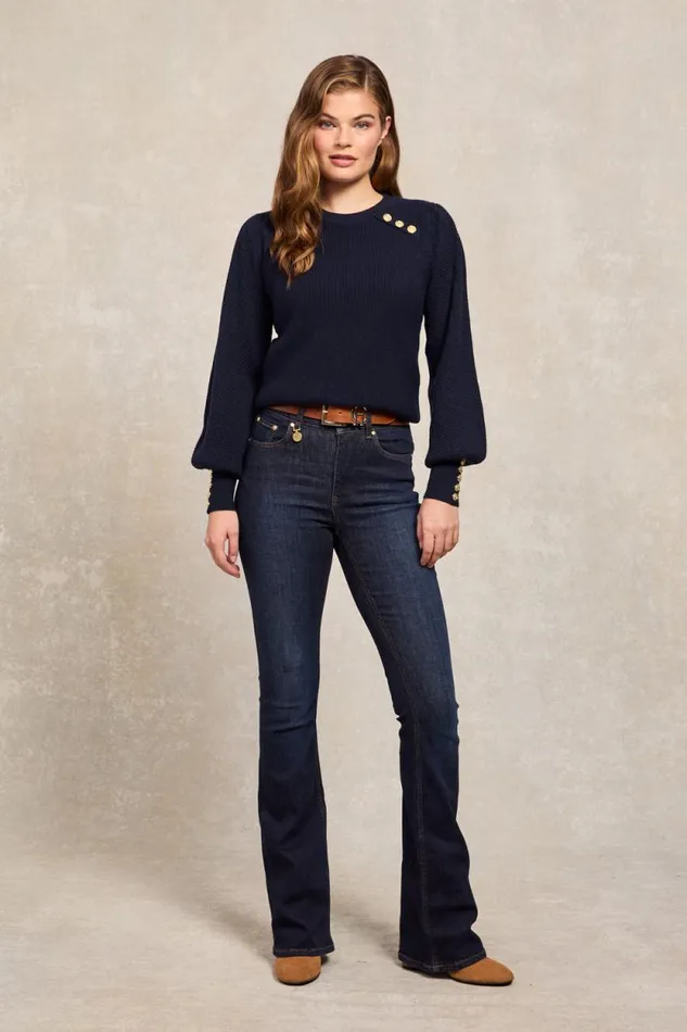 Women Naomi Crew Neck Knit Ink Navy Holland Cooper Knitwear Women Naomi Crew Neck Knit Ink Navy Holland Cooper Knitwear
