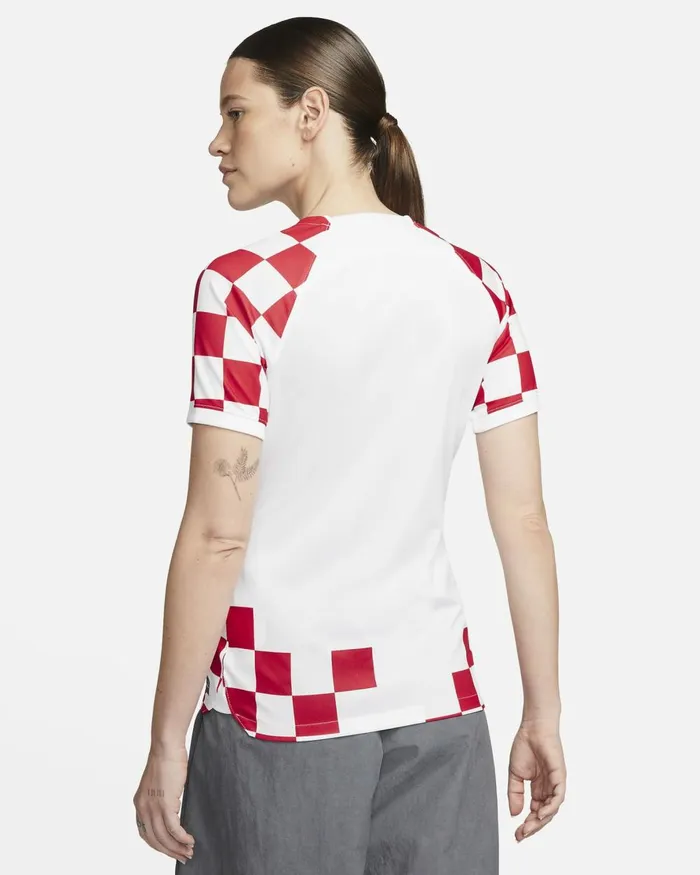 Women Nike All Clothing Croatia 202223 Stadium Home Whitebattle Blue
