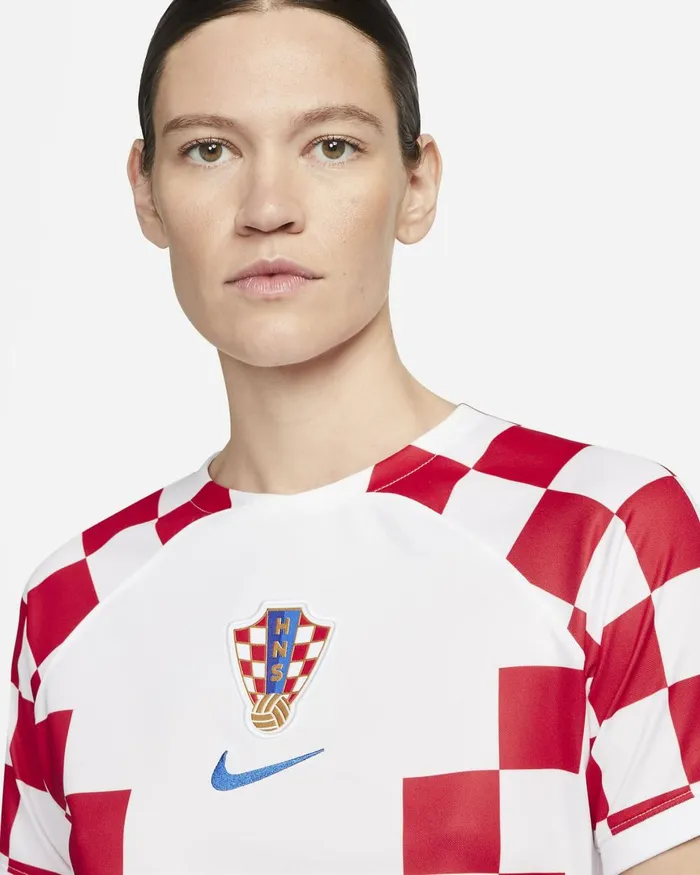 Women Nike All Clothing Croatia 202223 Stadium Home Whitebattle Blue