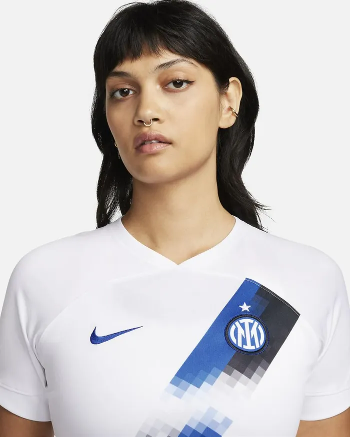Women Nike All Clothing Inter Milan 202324 Stadium Away Whitelyon Blue