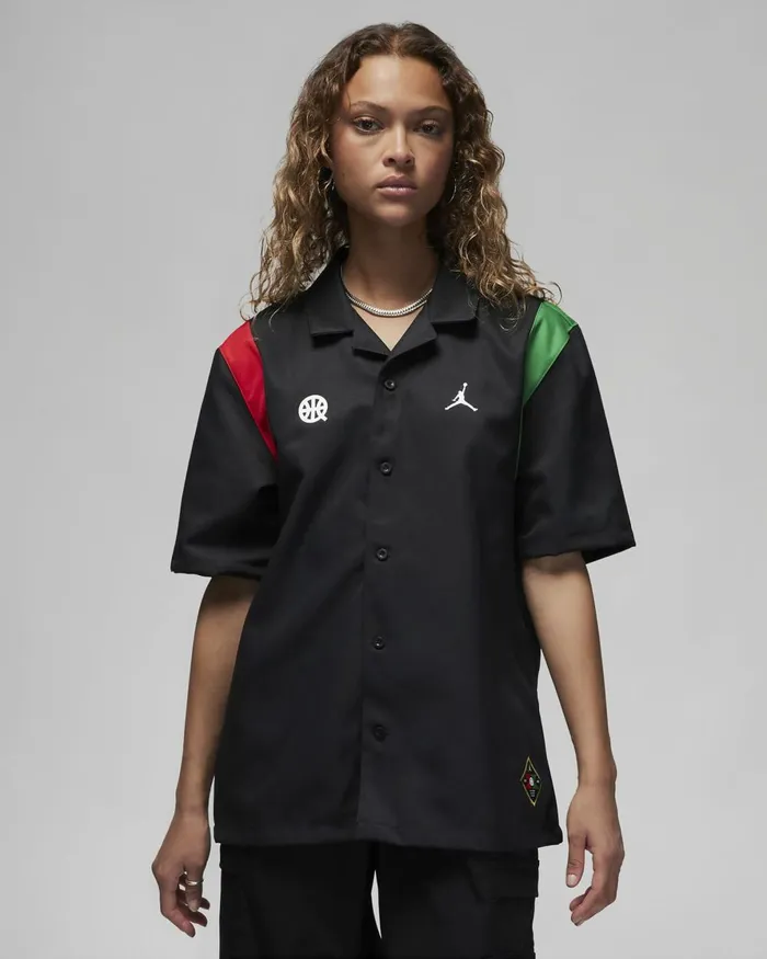 Women Nike All Clothing Jordan Quai 54 Blackuniversity Redclassic Green