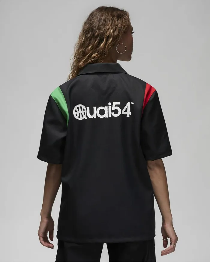Women Nike All Clothing Jordan Quai 54 Blackuniversity Redclassic Green