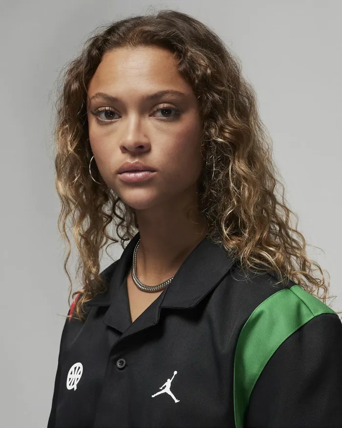 Women Nike All Clothing Jordan Quai 54 Blackuniversity Redclassic Green