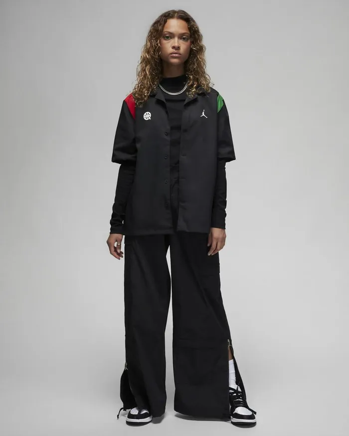 Women Nike All Clothing Jordan Quai 54 Blackuniversity Redclassic Green