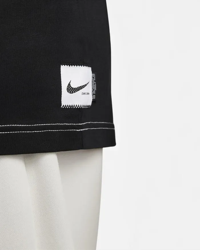 Women Nike All Clothing Sportswear Swoosh Blackblackwhitewhite