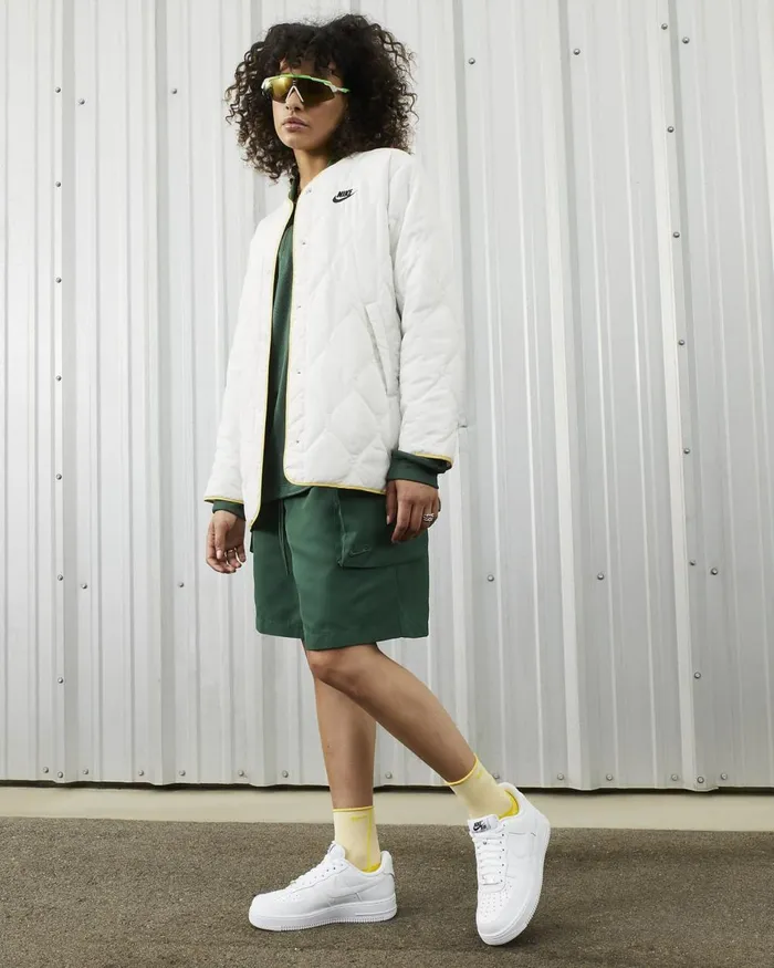 Women Nike All Shoes Air Force 1 03907 EasyOn Whitewhitewhite