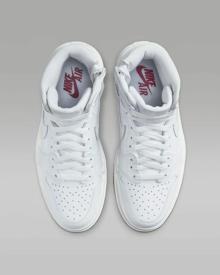 Women Nike All Shoes Air Jordan 1 Elevate High SE Whitesailgum Light Brownwhite