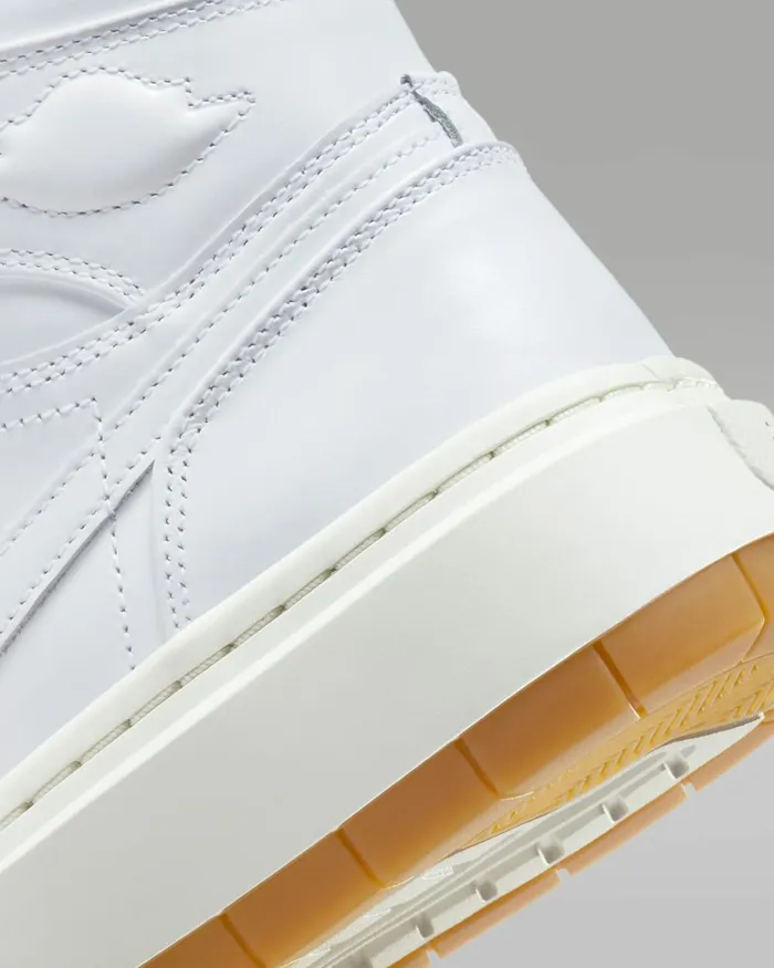 Women Nike All Shoes Air Jordan 1 Elevate High SE Whitesailgum Light Brownwhite