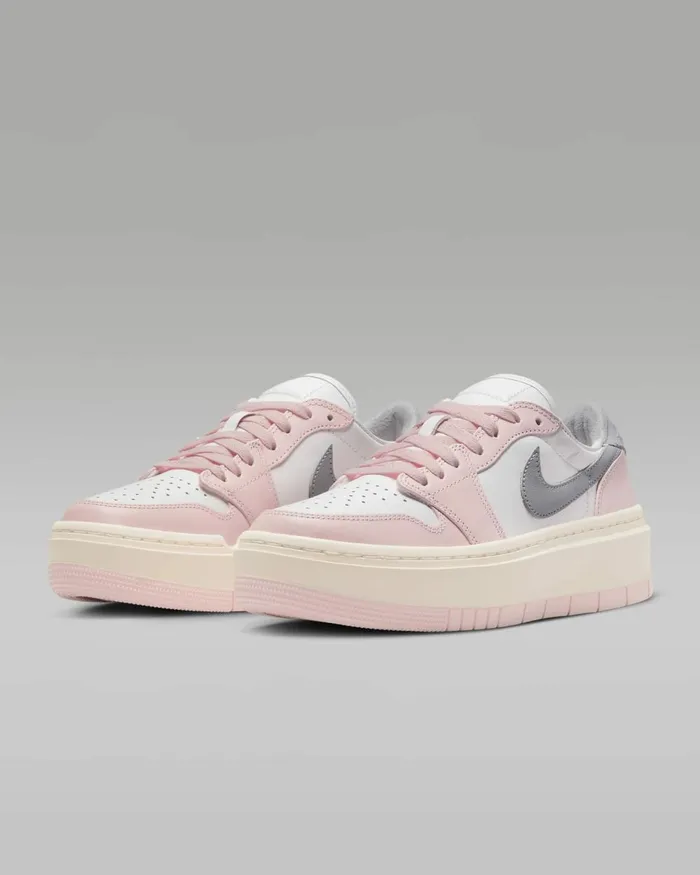 Women Nike All Shoes Air Jordan 1 Elevate Low Atmospherewhiteguava Icelight Steel Grey