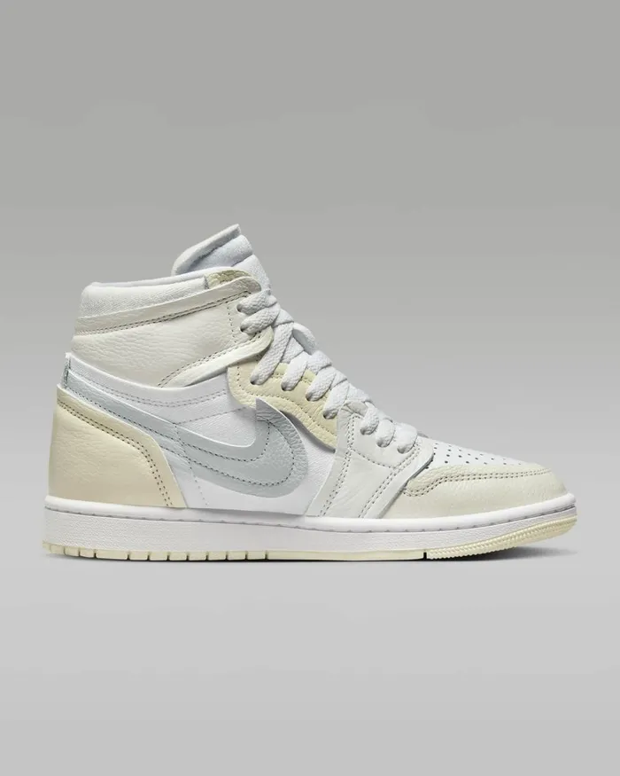 Women Nike All Shoes Air Jordan 1 High MM Whitesailcoconut Milkpure Platinum