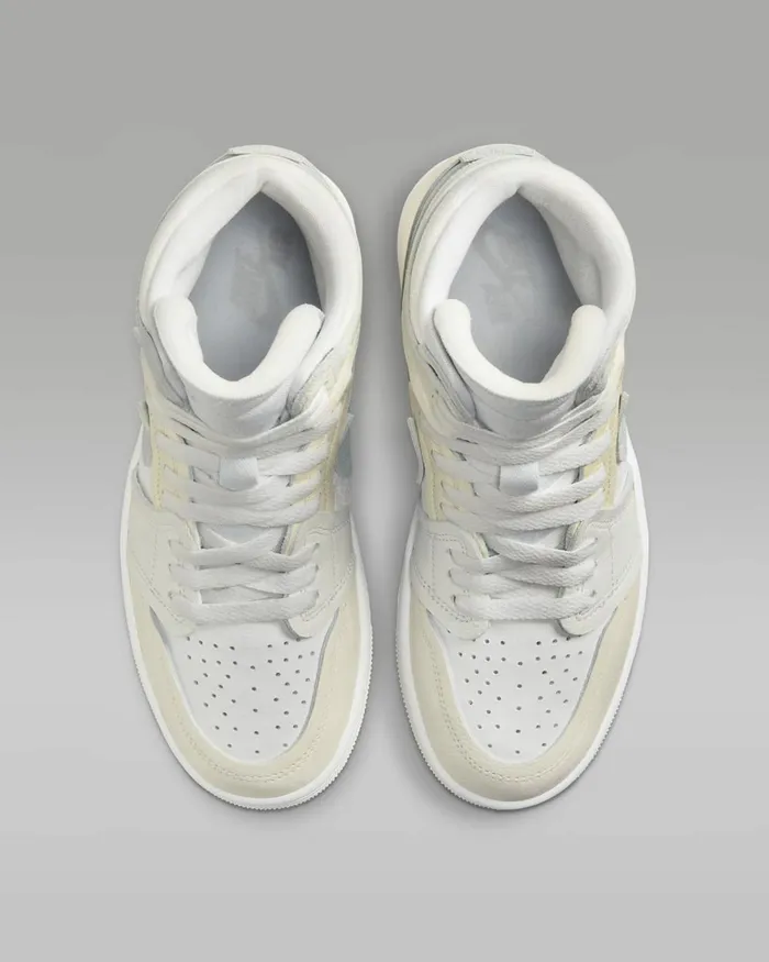 Women Nike All Shoes Air Jordan 1 High MM Whitesailcoconut Milkpure Platinum