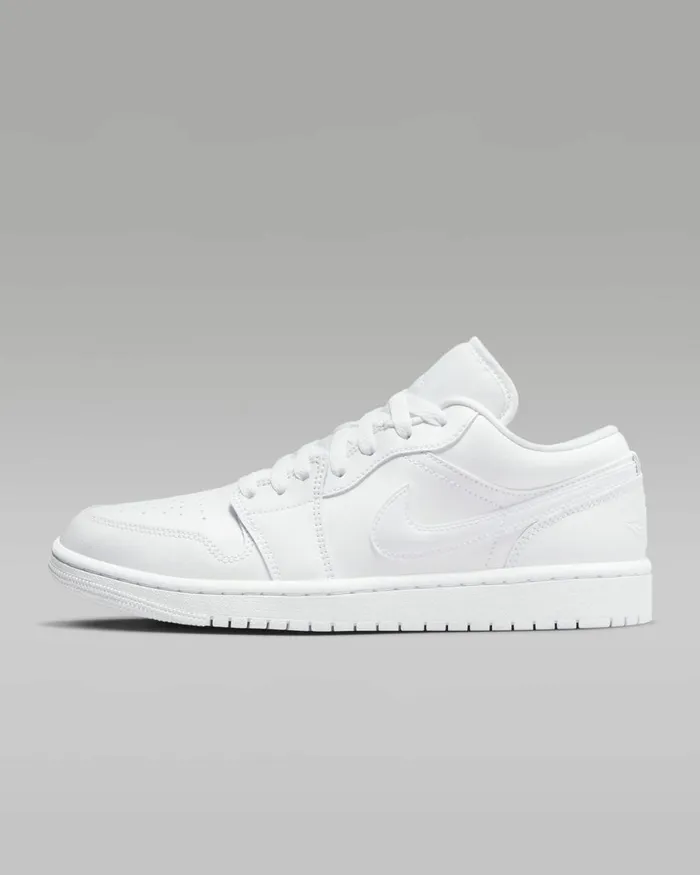Women Nike All Shoes Air Jordan 1 Low Whitewhitewhite