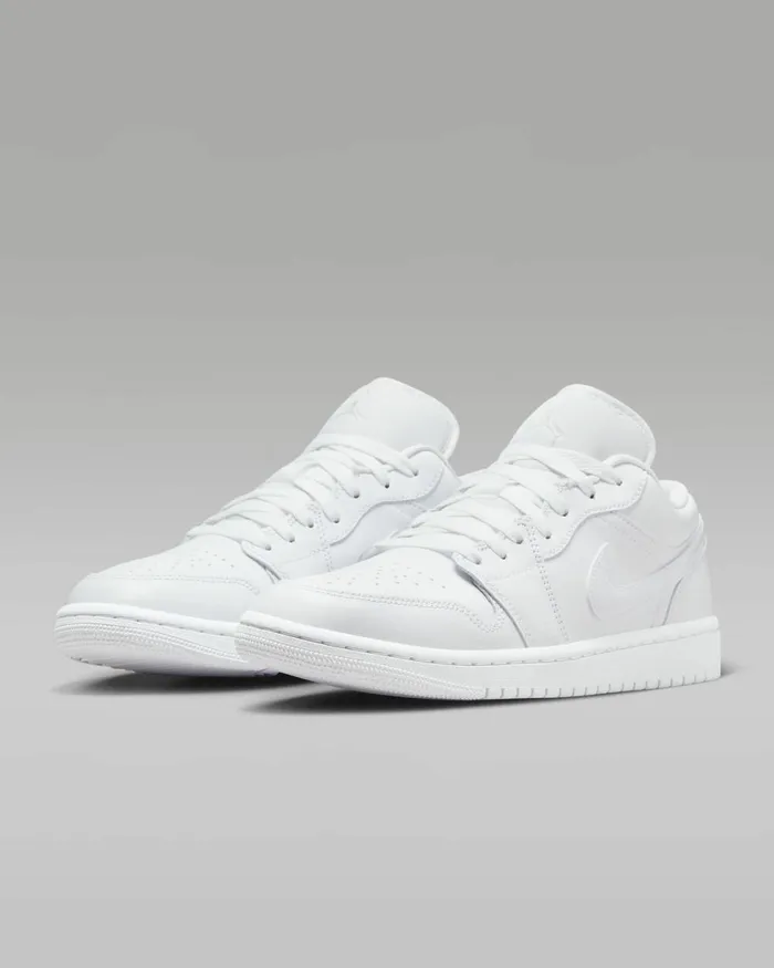 Women Nike All Shoes Air Jordan 1 Low Whitewhitewhite
