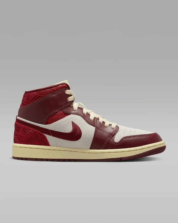 Women Nike All Shoes Air Jordan 1 Mid SE Team Redsailmuslinuniversity Red