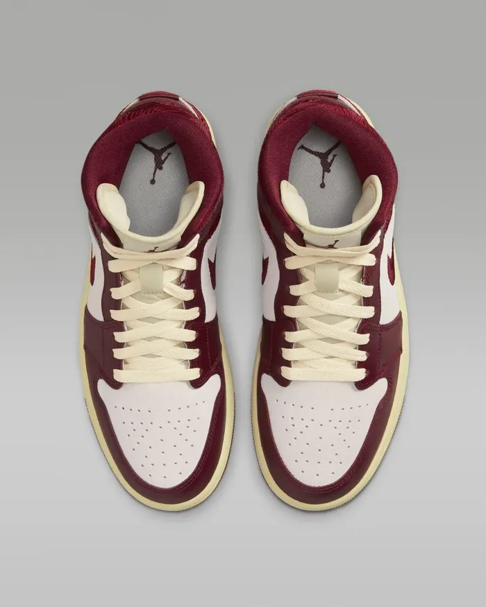 Women Nike All Shoes Air Jordan 1 Mid SE Team Redsailmuslinuniversity Red