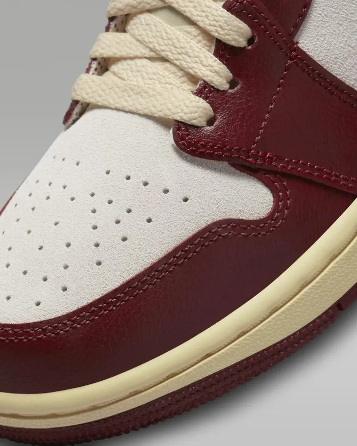 Women Nike All Shoes Air Jordan 1 Mid SE Team Redsailmuslinuniversity Red