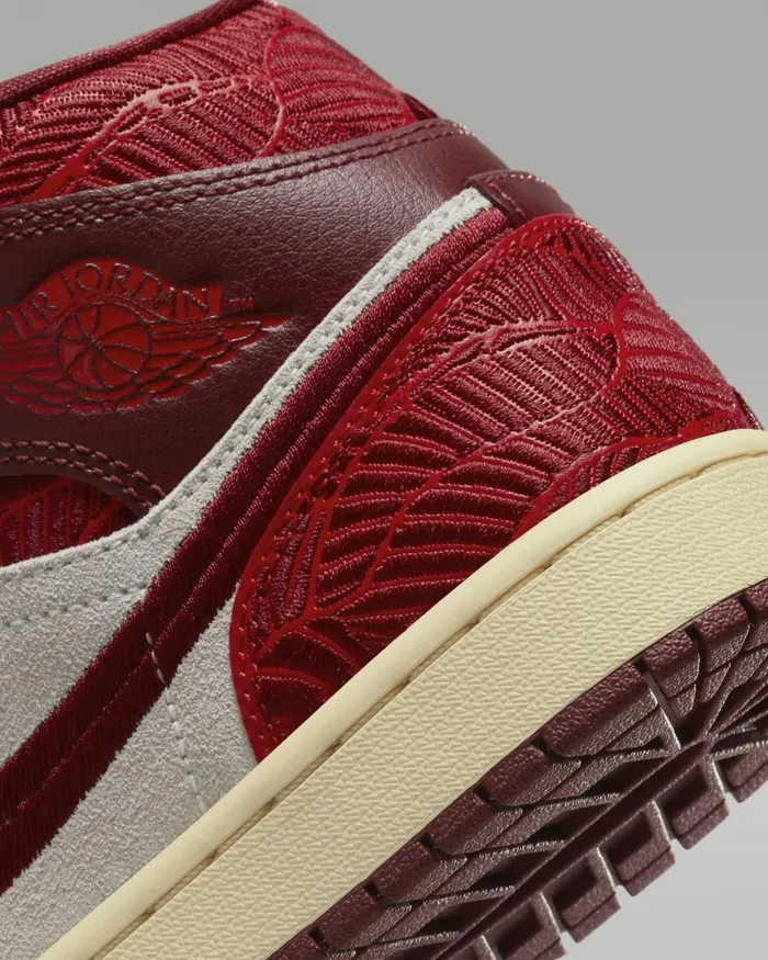 Women Nike All Shoes Air Jordan 1 Mid SE Team Redsailmuslinuniversity Red